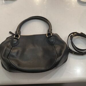 J. Crew Black Leather Shoulder Bag